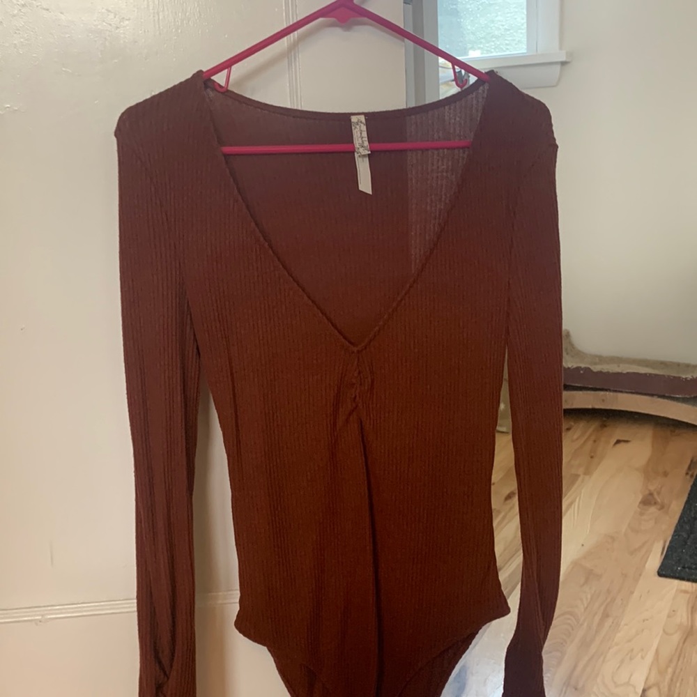 Free People Rust Body Suit